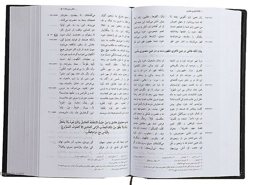 كتاب المثنوي لماولانا جلال الدين الرومي (الطبعة الفارسية)