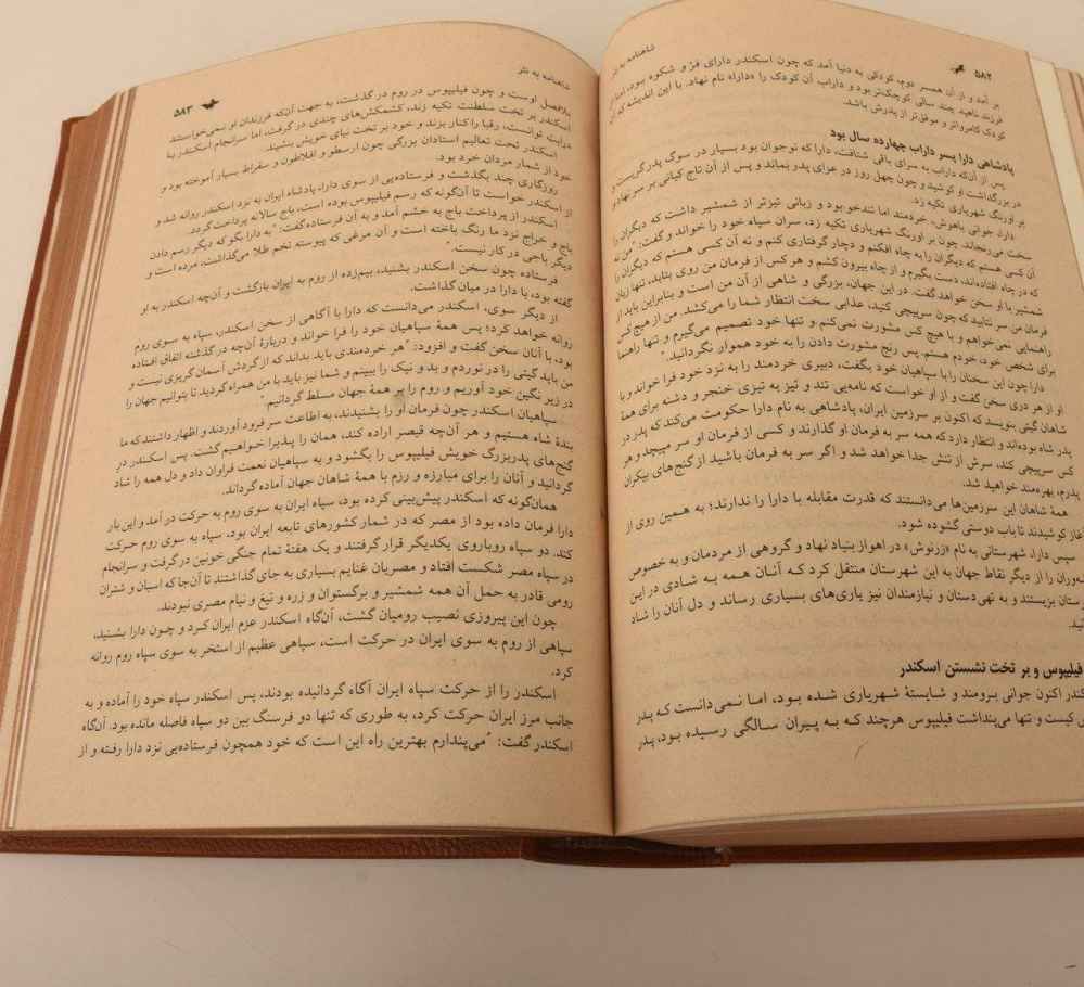 شاهنامه لفردوسي (الفارسية، طبعة مجلدة مع إطار زخرفي)