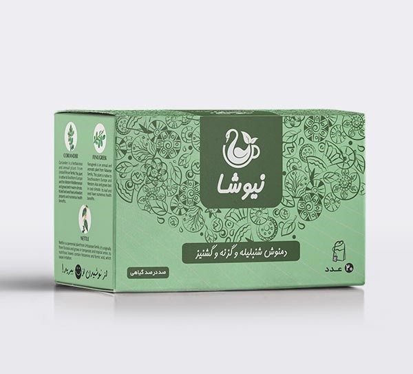 مزيج شاي أعشاب نيوشا: الحلبة، القراص، والكزبرة – 70 جرام (10 عبوات)