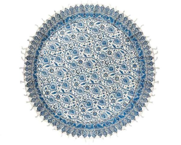 مفرش طاولة إيراني: طباعة قالب كالامكاري التقليدية من أصفهان - 03