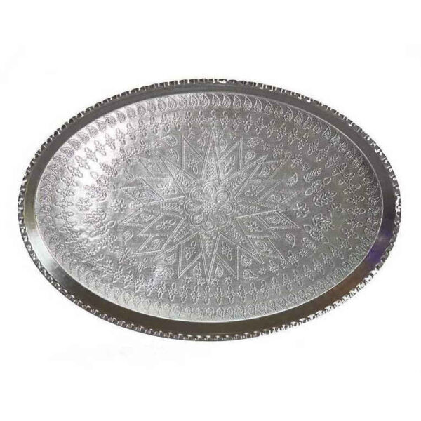 صينية تقديم نحاسية إيرانية مطروقة تقليدياً