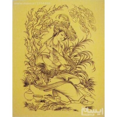 الرسم التصويري منمنمة فارسية الأصلي: غواش وألوان مائية – العاشق