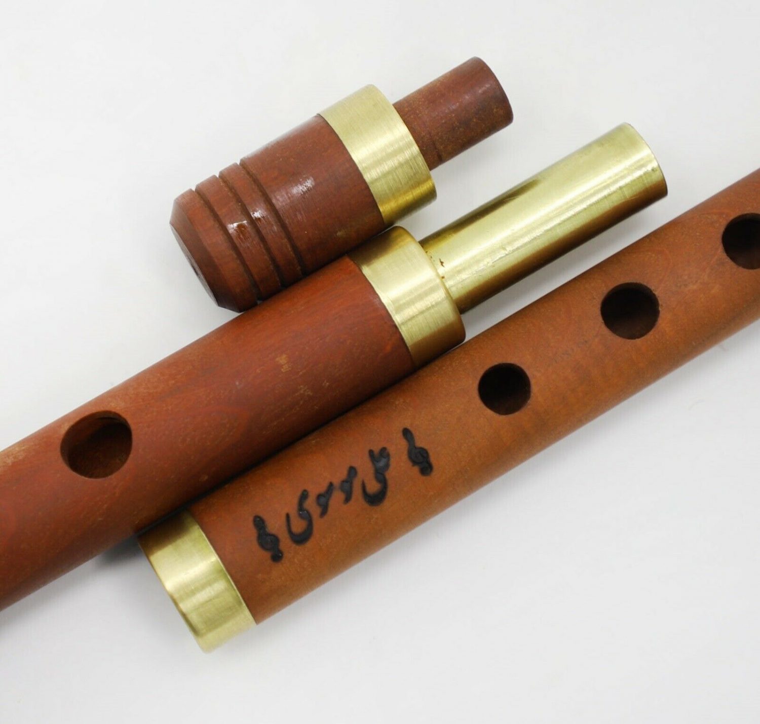 الناي الإيراني الخشبي – علي مصافي، بنقشتين، درجة لا