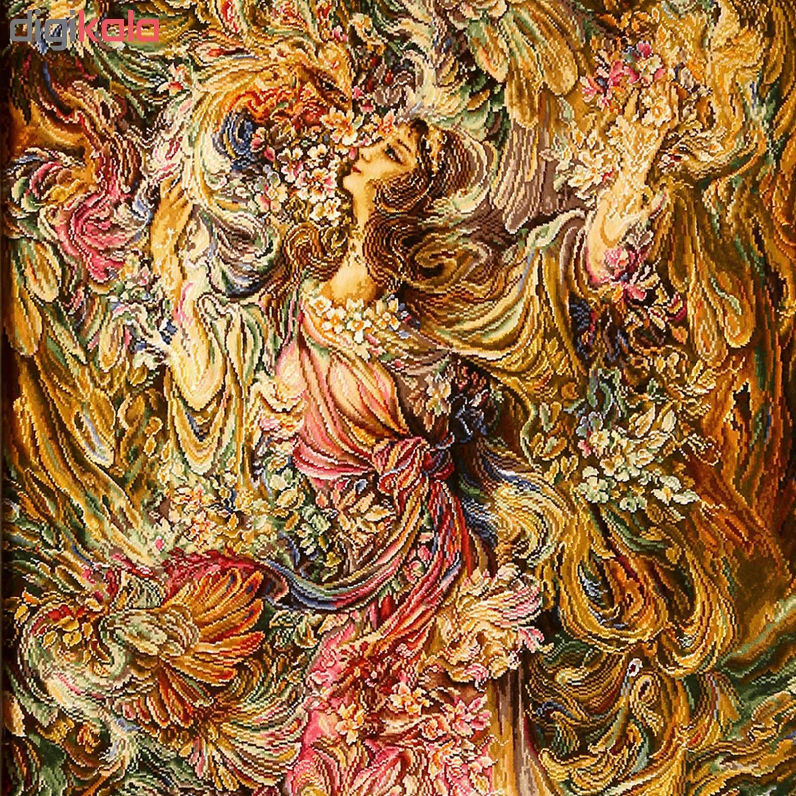 سجادة حائط إيرانية مصنوعة يدوياً من تبريز تصوّر فسيفساء بویه بهار