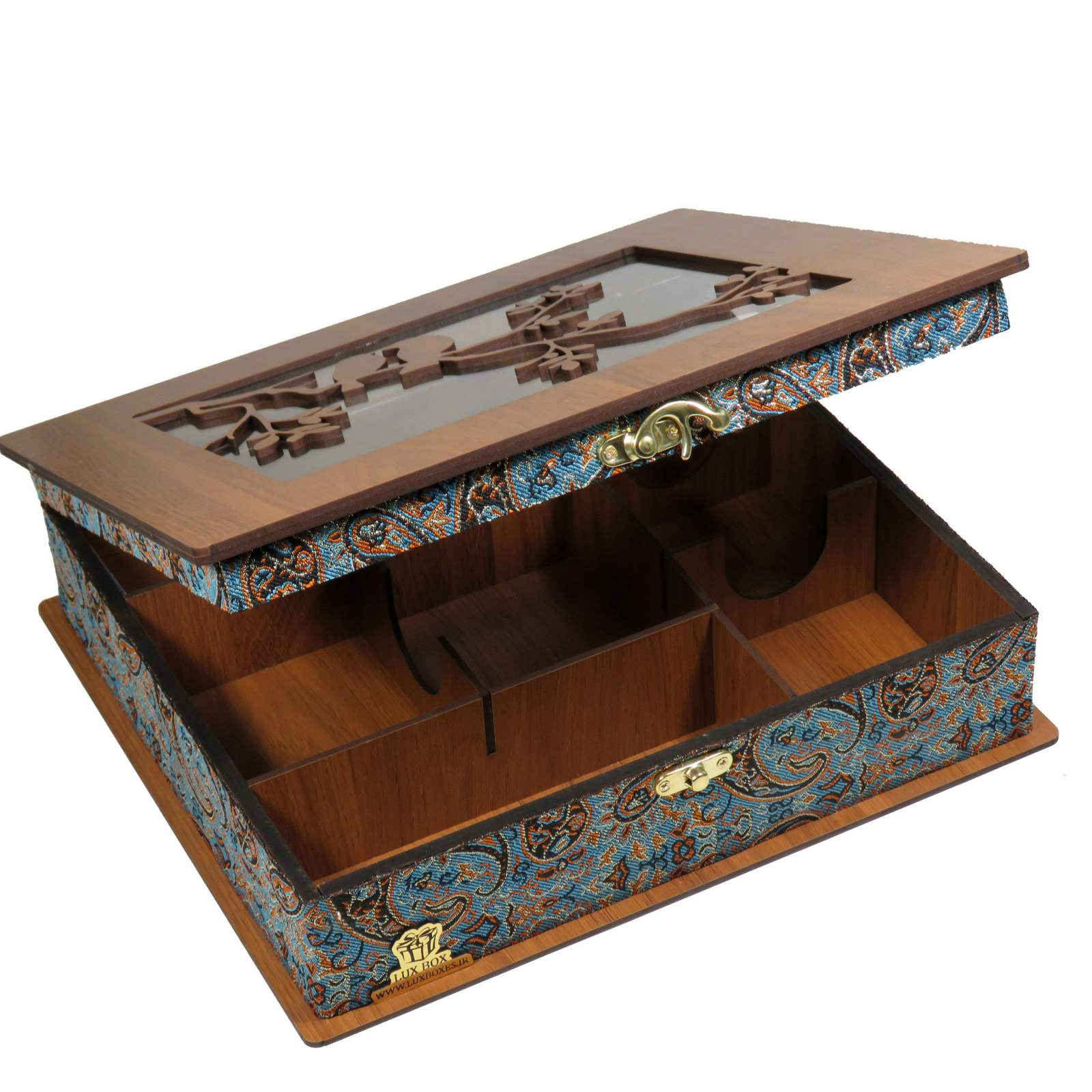 صندوق منظم لأكياس الشاي الخشبية ترمه LB63