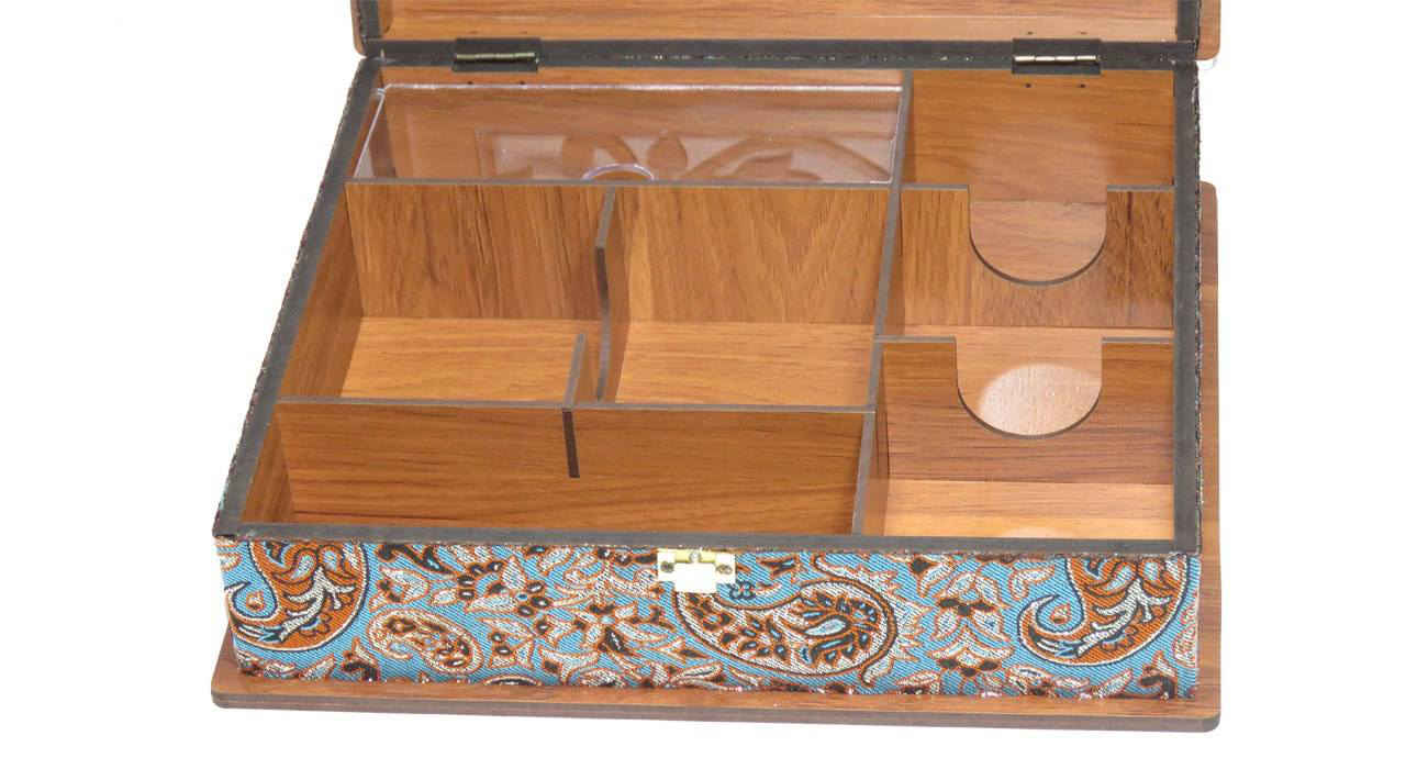 صندوق منظم لأكياس الشاي الخشبية ترمه LB54