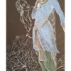 الرسم التصويري منمنمة فارسية الأصلي: غواش وألوان مائية - الفتاة والرجل العجوز