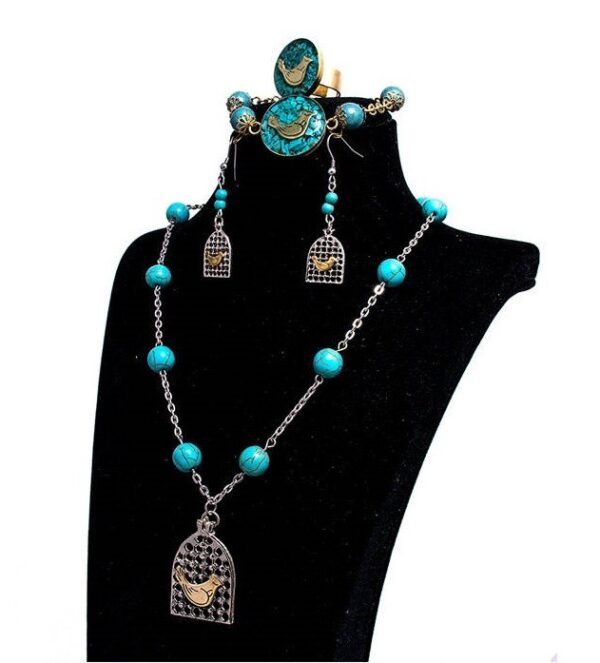 مجموعة مجوهرات إيرانية موديل مورغ أمين توركوازي