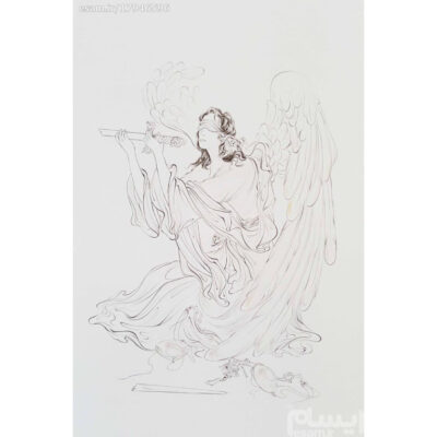 الرسم التصويري منمنمة فارسية الأصلي: ألوان مائية – ملاك العدالة