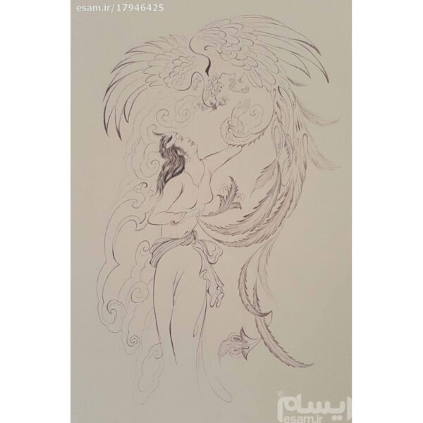 الرسم التصويري منمنمة فارسية الأصلي: ألوان مائية - رغبة في الحب