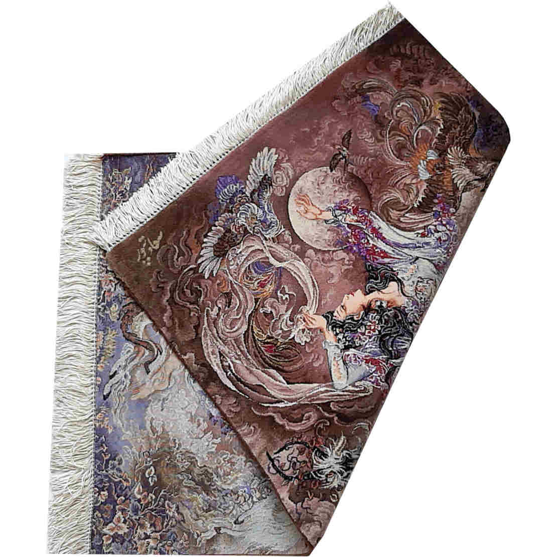 سجادة حائط إيرانية مصنوعة يدوياً من تبريز تصوّر فسيفساء صبقهي