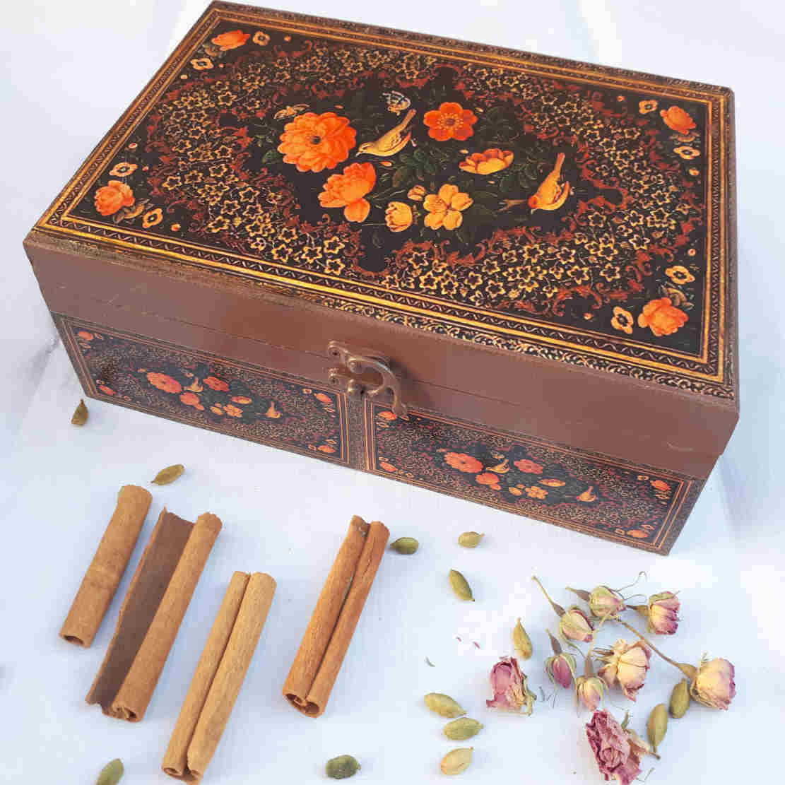 صندوق منظم لأكياس الشاي الخشبية N2030