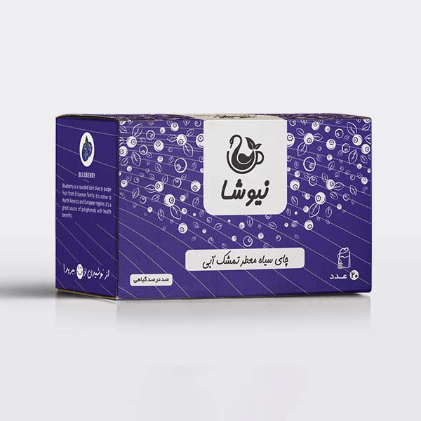 شاي أسود بنكهة التوت الأزرق نيوشا – 70 جرام (10 عبوات)