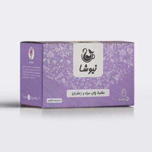 شاي أسود بنكهة الزعفران نيوشا – يحتوي على 20 كيس شاي، 70 جرام (10 عبوات)