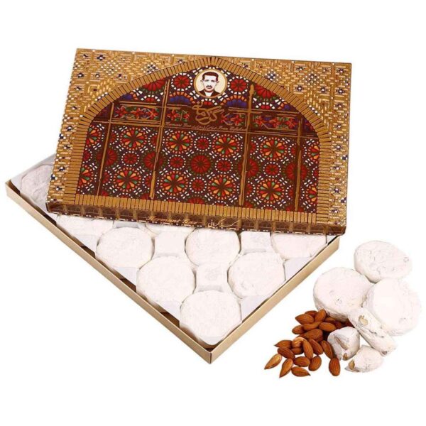 كرماني من السما بالطحين: 38% فستق – نوجا إيرانية بالفستق مع ماء الورد – 500غ