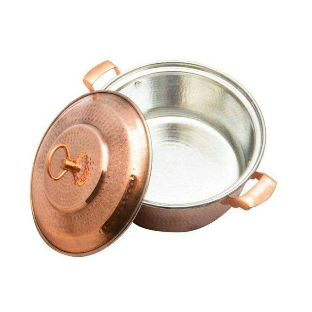 قدر طبخ تقليدي مطروق من النحاس إيراني 014