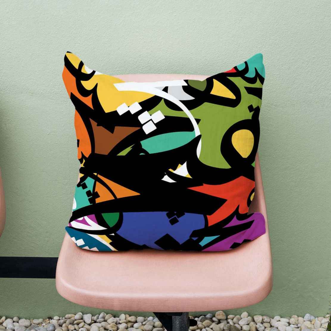 الوسائد المطبوعة بالخط الإيراني على القماش المخملي C503 (مجموعة من 2)