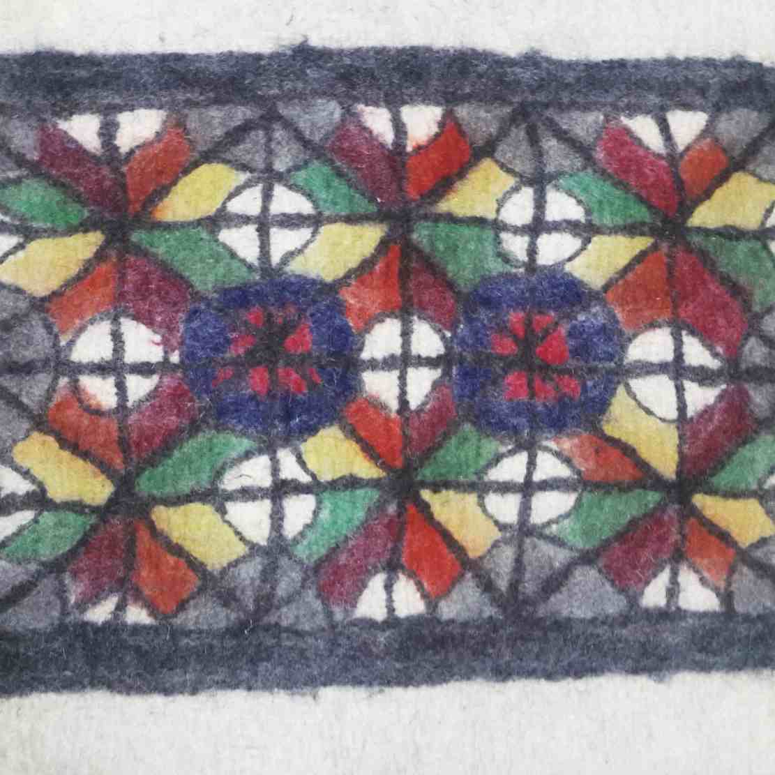 سجاد صوف إيراني مرقع 100% طبيعي ومصنوع يدويًا Teb201