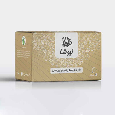 شاي أخضر بنكهة الألوة فيرا والعسل نيوشا – 70 جرام (10 عبوات)