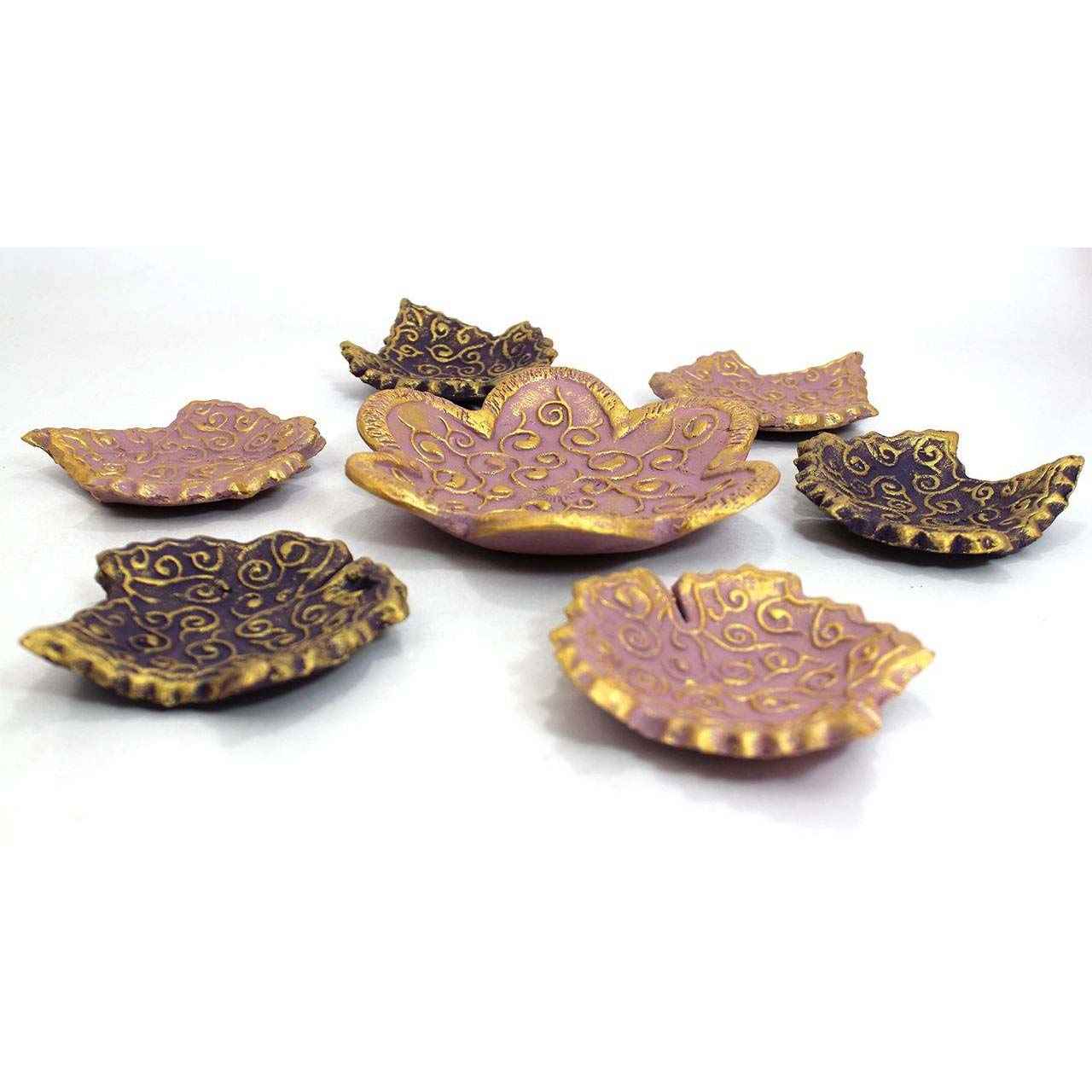 مجموعة أنيقة من الفخار للسبعة لنوروز السنة الإيرانية الجديدة ورقة