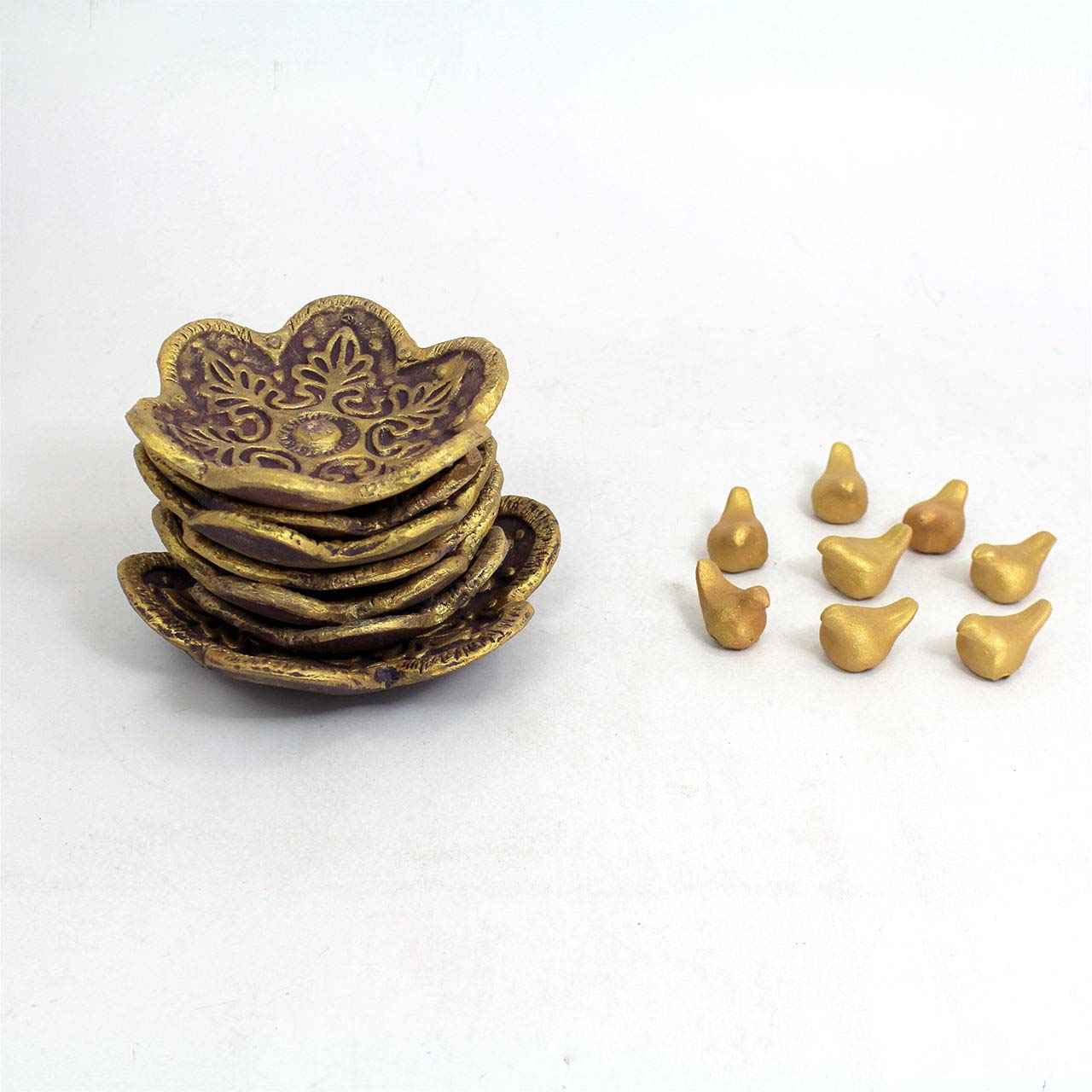 مجموعة أنيقة من الفخار للسبعة لنوروز السنة الإيرانية الجديدة طائر