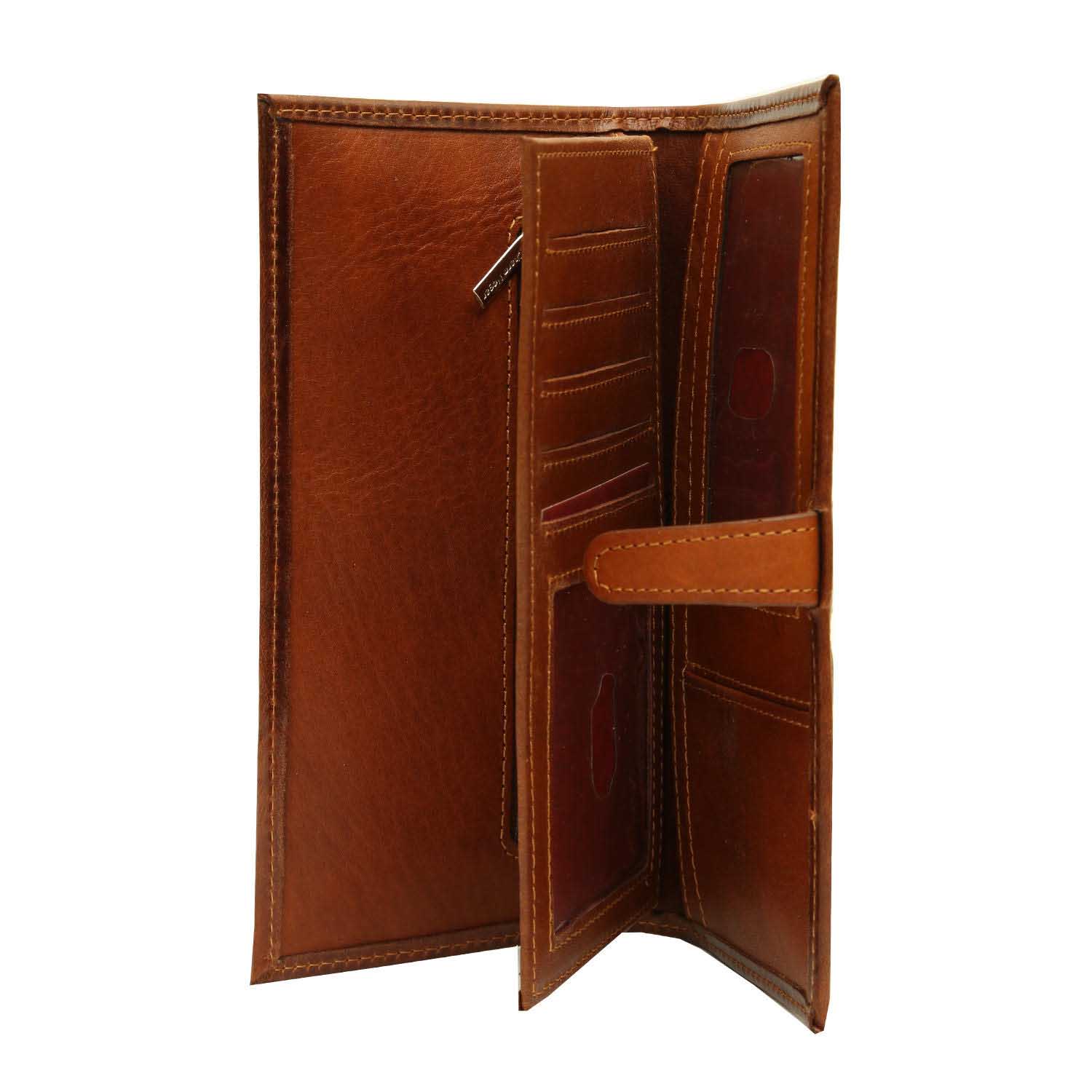 محفظة جلد إيرانية طويلة بخط الخط الشعري