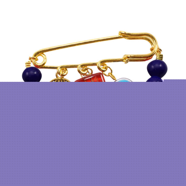 دبوس أمان بعين الشر – مع سلسلة – تعويذة حماية