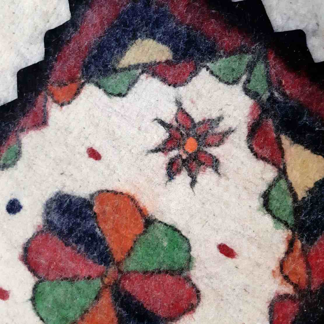 سجاد صوف إيراني مرقع 100% طبيعي ومصنوع يدويًا Teb302