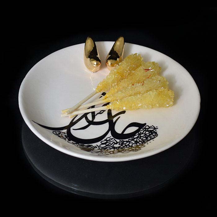 طبق تقديم العشاء الخزفي الإيراني – طراز قصيدة