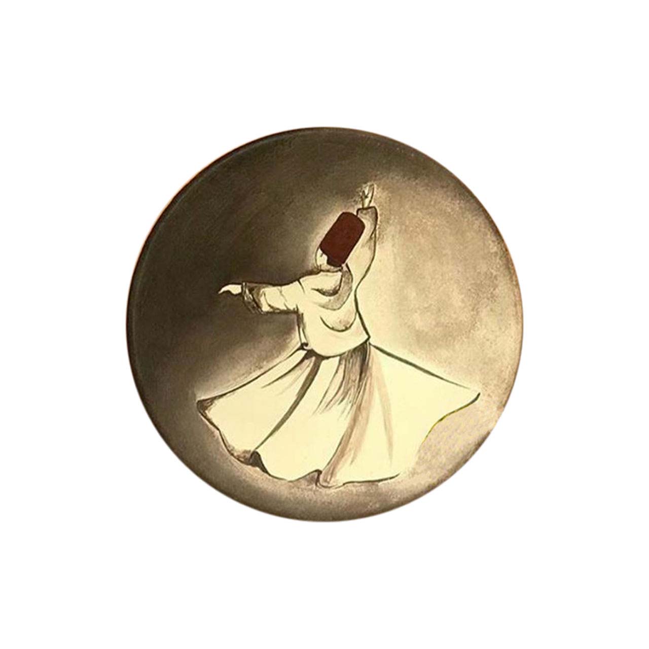 طبق فخار مزخرف مرسوم يدوياً بسما