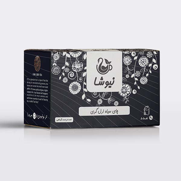 شاي إيرل جراي نيوشا الأسود بأكياس – عبوة 5 أكياس، 70 جرام (10 عبوات)