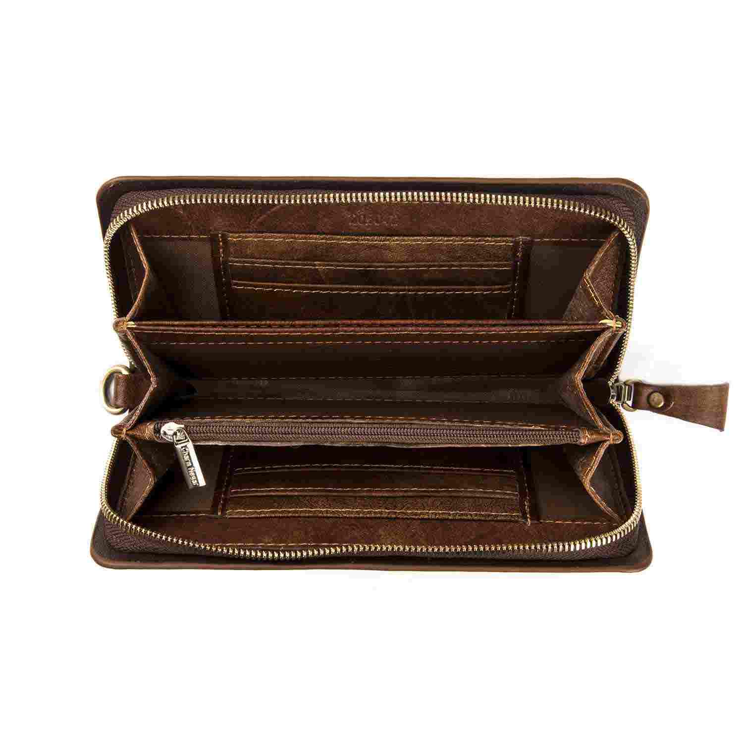 محفظة جلد إيرانية طويلة للنساء بقصيدة