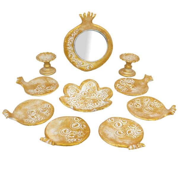 مجموعة أنيقة من الفخار للسبعة لنوروز السنة الإيرانية الجديدة