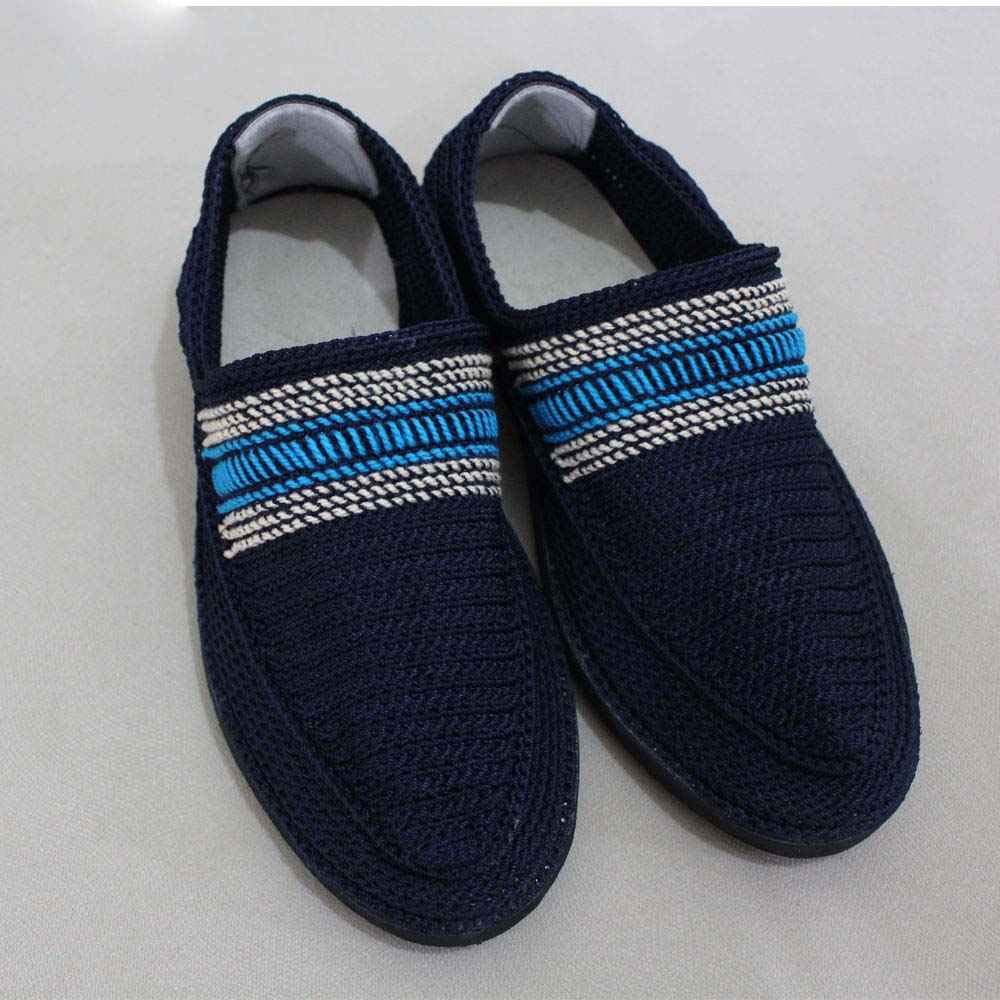 حذاء جيوة الإيراني – أحذية يدوية الصنع وقابلة للتنفس باللون الأزرق الداكن كلاش