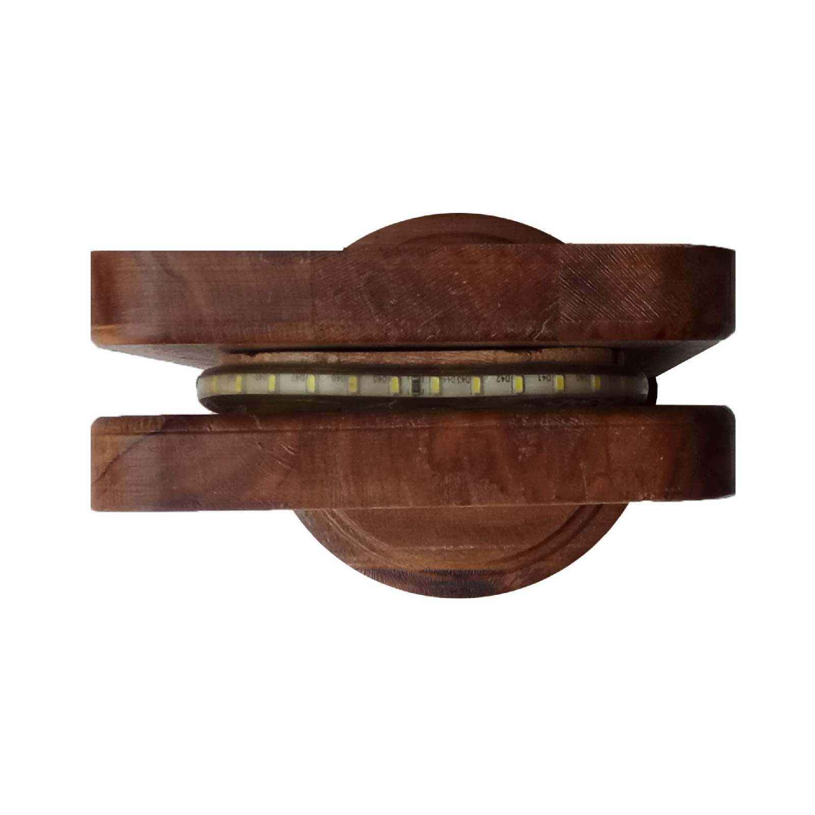 مصباح طاولة خشبي إيراني بتصميم مينيمايستيكي ومصنوع يدويًا مع غطاء قصيدة