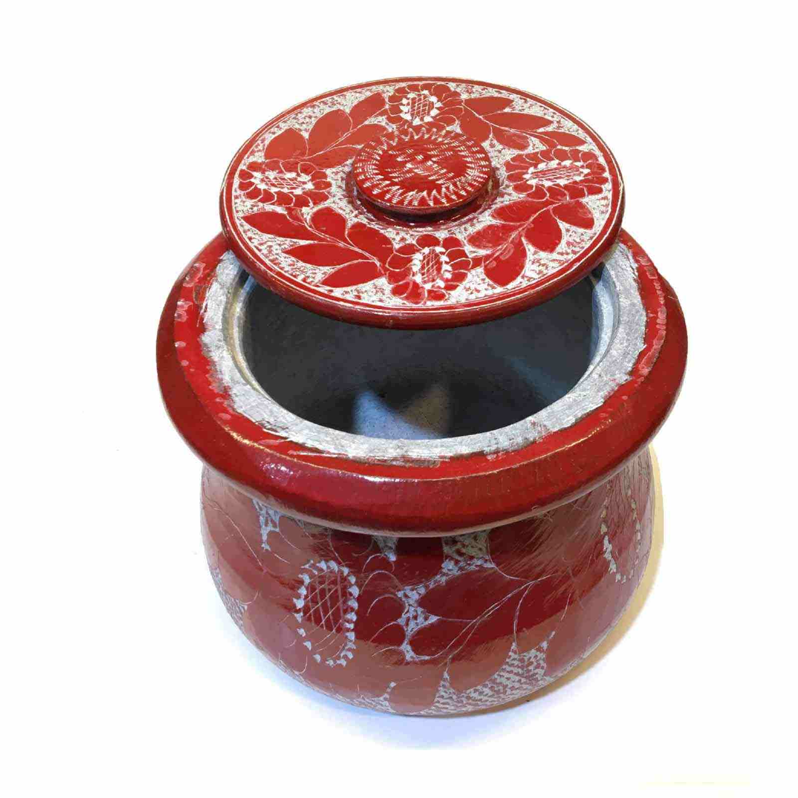 وعاء الديزي الإيراني من الحجر مع غطاء لطهي التشريب – بابوني