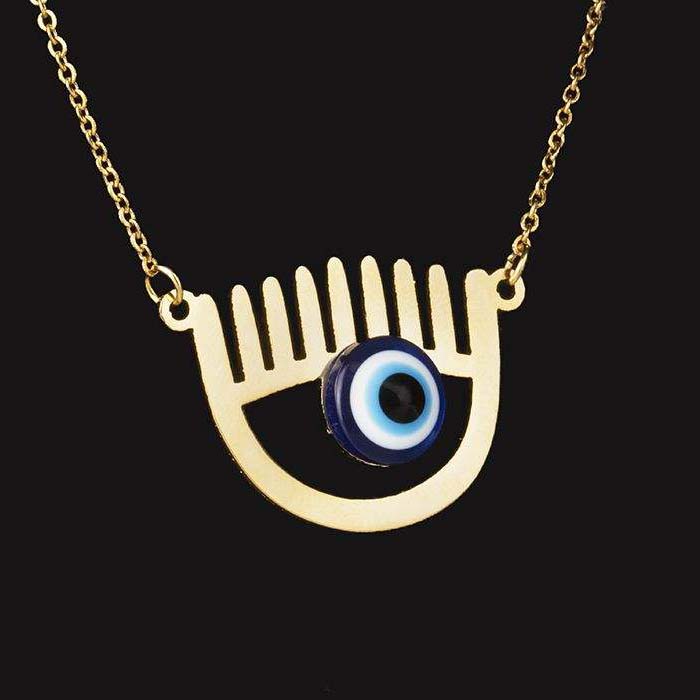 قلادة فولاذية فنية بعين الحسد (چشم نظر)