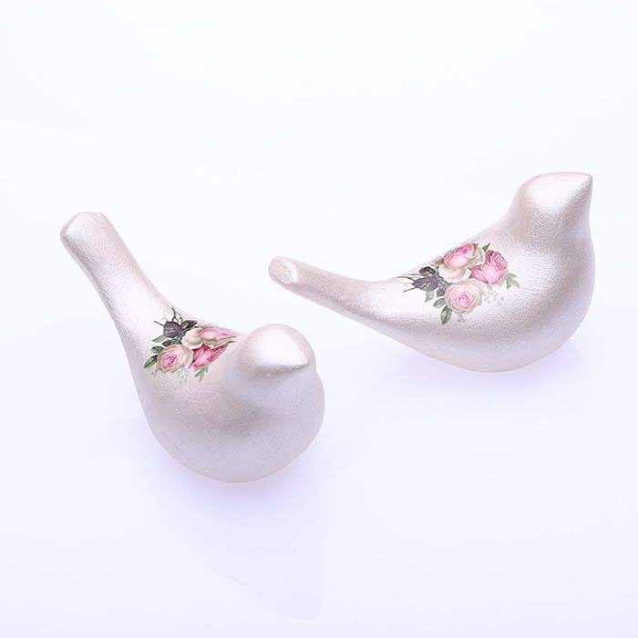 مجموعة حوامل شموع الشاي الإيرانية من الفخار – رمان وطيور