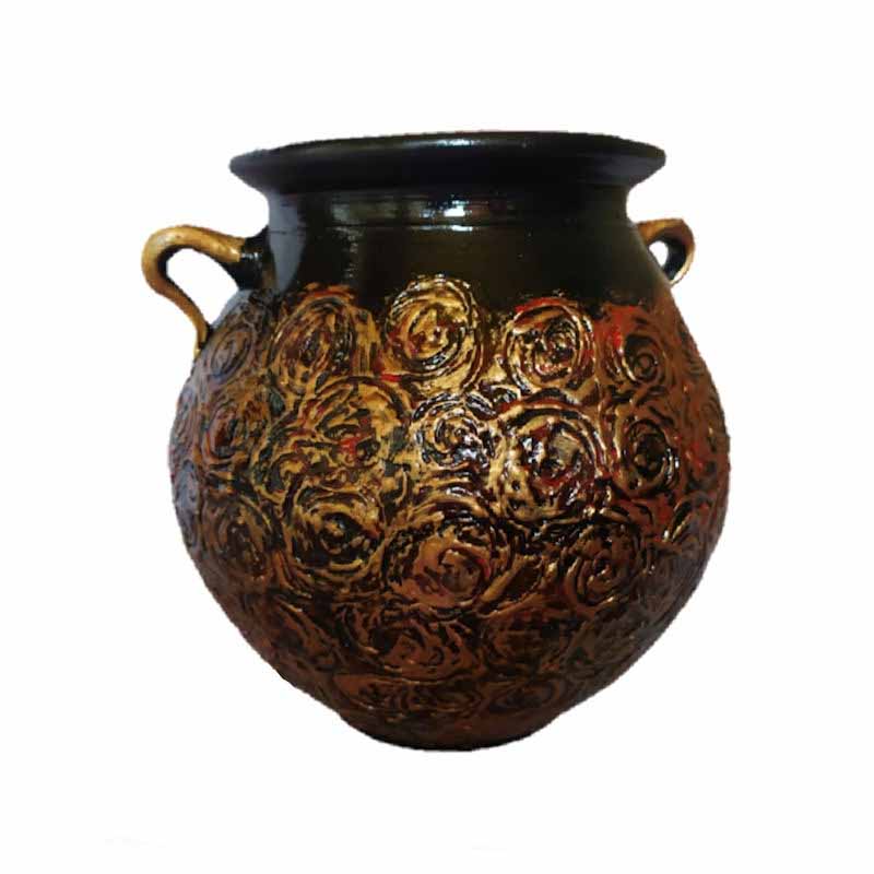 جرة علبة خزف – وعاء يدوي الصنع – نموذج أتشكر