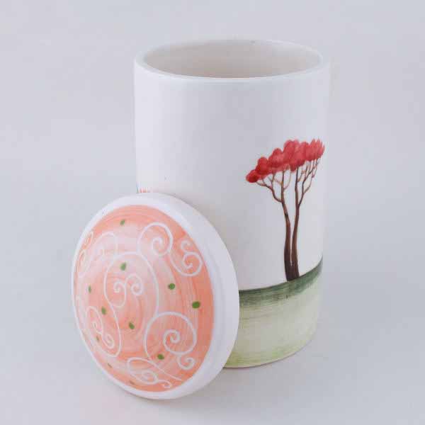 جرة علبة خزف – وعاء يدوي الصنع – نموذج بايز