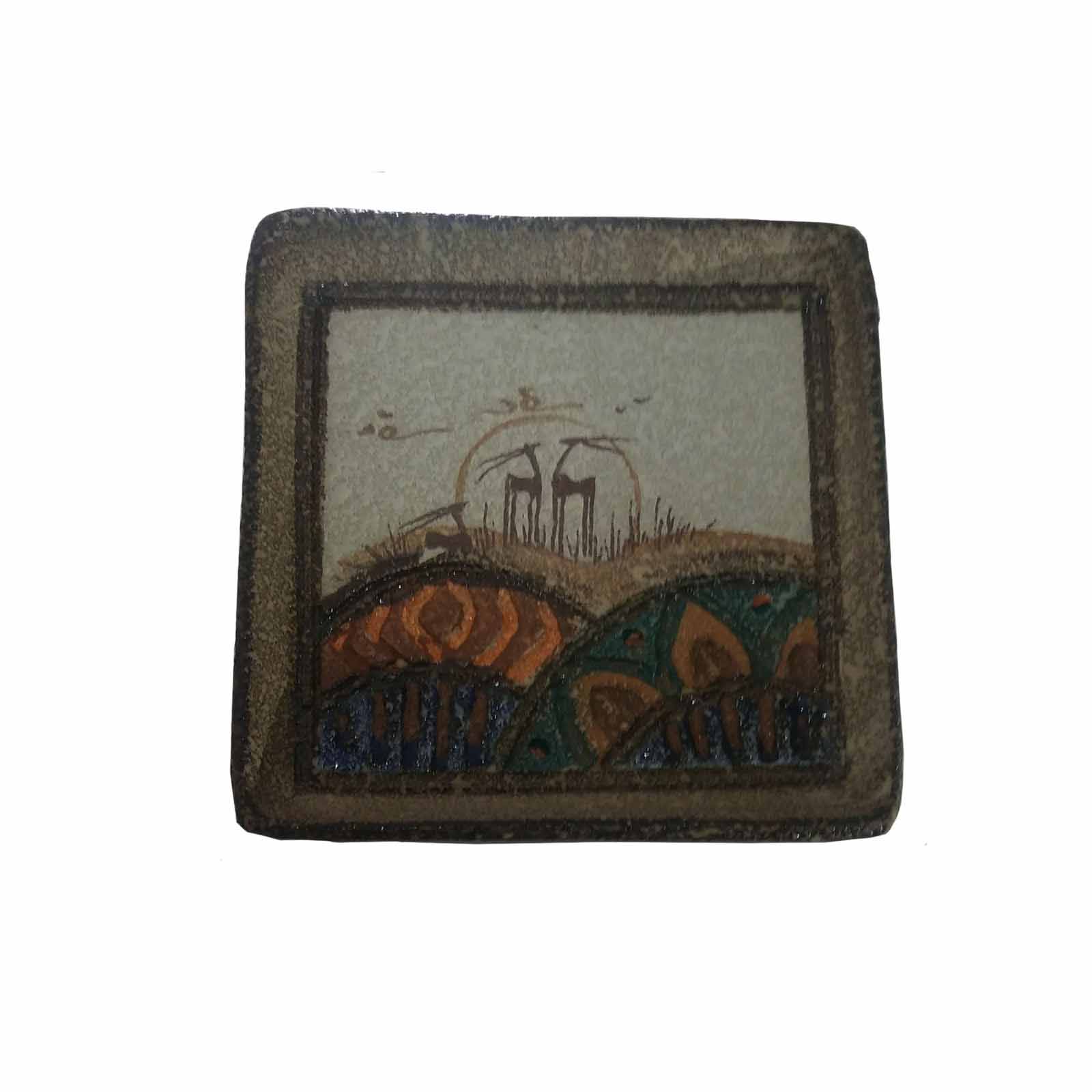 كوب فخم فني من الفخار مع مجموعة صحون موديل ماسي