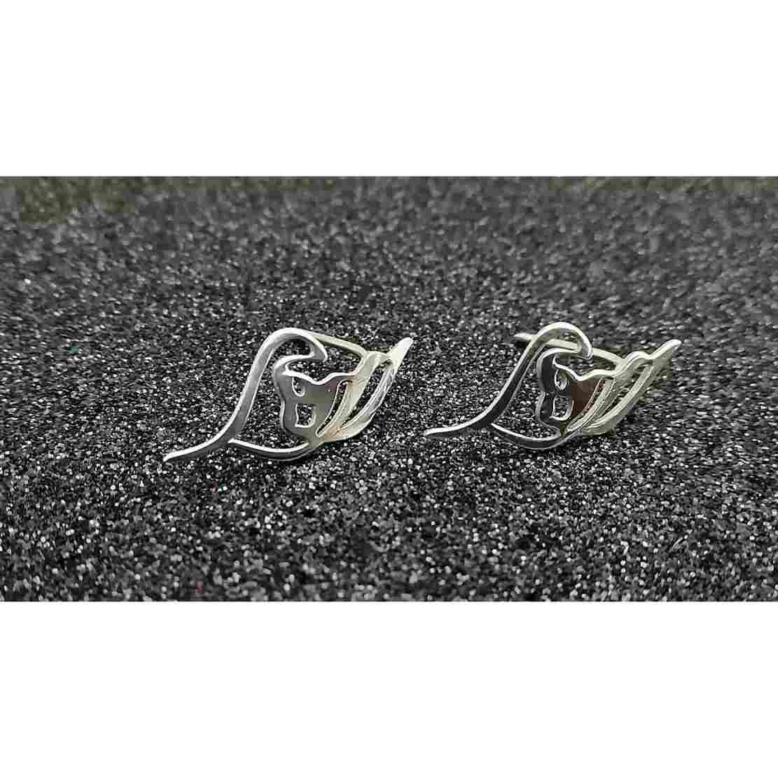 مجموعة من قلادة وأقراط فضية إيرانية موديل الهه