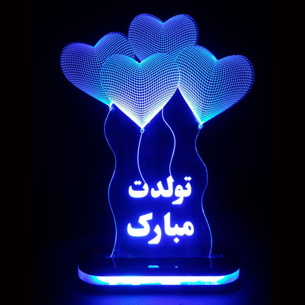 مصباح LED ثلاثي الأبعاد إيراني - عيد ميلاد سعيد