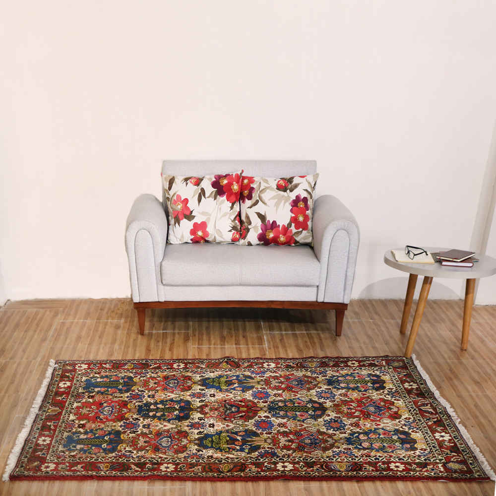 سجادة إيرانية معقودة يدويًا بنمط حديقة