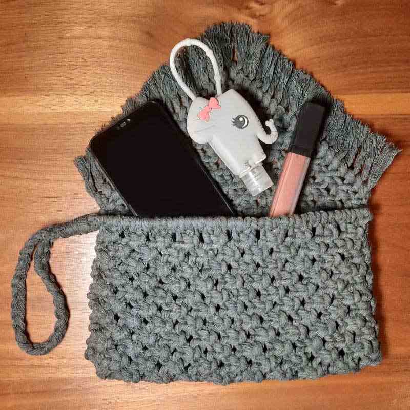 حقيبة يد صغيرة مكرامي بأسلوب بوهيمي – موديل جوشي