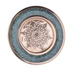 Iranian Turquoise Inlay Copper Plate Model Hasti