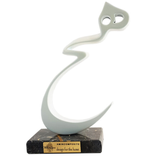 تمثال الخط الإيراني "هیچ" بقاعدة خشبية G328