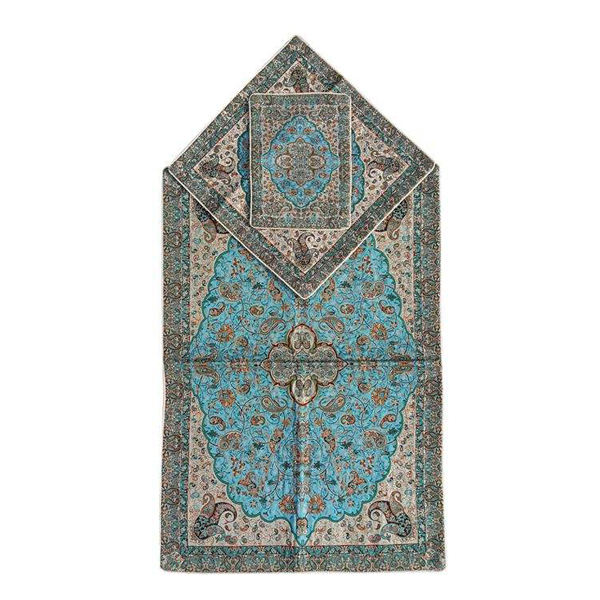 سجادة الصلاة الإيرانية من الطرمه الفاخرة السجادة الإسلامية الساجدة الزرقاء