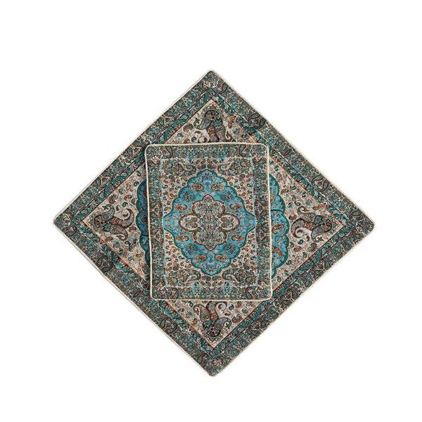 سجادة الصلاة الإيرانية من الطرمه الفاخرة السجادة الإسلامية الساجدة الزرقاء