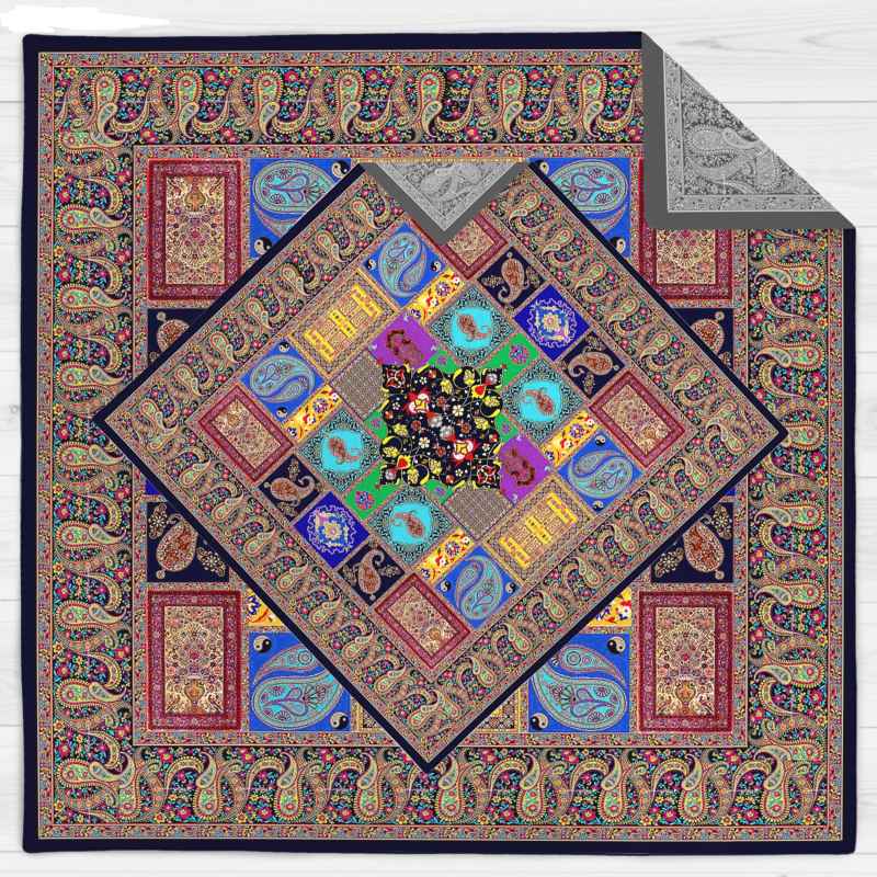 سجادة صلاة محمولة للمسلمين بحجم جيب ومحمولة بنقش البيزلي